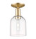 Arcadia One Light Semi-Flush Mount in Champagne Bronze (405|716-1C-CB-G558-6CL)