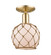Arcadia One Light Semi-Flush Mount in Champagne Bronze (405|716-1C-CB-G121-8RW)
