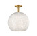 Arcadia One Light Semi-Flush Mount in Champagne Bronze (405|716-1C-CB-G1216-14WM)
