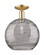 Arcadia One Light Semi-Flush Mount in Champagne Bronze (405|716-1C-CB-G1213-12SM)