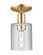 Arcadia One Light Semi-Flush Mount in Champagne Bronze (405|716-1C-CB-G112)