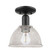 Arcadia One Light Semi-Flush Mount in Matte Black (405|716-1C-BK-G422)
