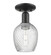 Arcadia One Light Semi-Flush Mount in Matte Black (405|716-1C-BK-G292)