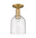 Arcadia One Light Semi-Flush Mount in Brushed Brass (405|716-1C-BB-G558-6SDY)