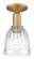 Arcadia One Light Semi-Flush Mount in Brushed Brass (405|716-1C-BB-G442)