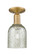 Arcadia One Light Semi-Flush Mount in Brushed Brass (405|716-1C-BB-G259)