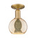 Arcadia One Light Semi-Flush Mount in Brushed Brass (405|716-1C-BB-G128-6)
