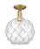 Arcadia One Light Semi-Flush Mount in Brushed Brass (405|716-1C-BB-G122-10RW)