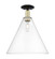 Arcadia One Light Semi-Flush Mount in Black Antique Brass (405|716-1C-BAB-GBC-162)