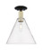 Arcadia One Light Semi-Flush Mount in Black Antique Brass (405|716-1C-BAB-GBC-122)
