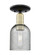 Arcadia One Light Semi-Flush Mount in Black Antique Brass (405|716-1C-BAB-G257)