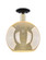 Arcadia One Light Semi-Flush Mount in Black Antique Brass (405|716-1C-BAB-G128-12)