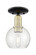 Arcadia One Light Semi-Flush Mount in Black Antique Brass (405|716-1C-BAB-G124-6)