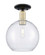 Arcadia One Light Semi-Flush Mount in Black Antique Brass (405|716-1C-BAB-G124-10)