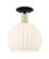 Arcadia One Light Semi-Flush Mount in Black Antique Brass (405|716-1C-BAB-G1217-10WV)