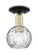 Arcadia One Light Semi-Flush Mount in Black Antique Brass (405|716-1C-BAB-G1215-6)