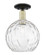 Arcadia One Light Semi-Flush Mount in Black Antique Brass (405|716-1C-BAB-G1215-10)