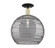 Arcadia One Light Semi-Flush Mount in Black Antique Brass (405|716-1C-BAB-G1213-14SM)