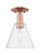 Arcadia One Light Semi-Flush Mount in Antique Copper (405|716-1C-AC-GBC-82)