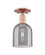 Arcadia One Light Semi-Flush Mount in Antique Copper (405|716-1C-AC-G558-6SM)