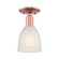 Arcadia One Light Semi-Flush Mount in Antique Copper (405|716-1C-AC-G441)