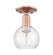 Arcadia One Light Semi-Flush Mount in Antique Copper (405|716-1C-AC-G124-6)