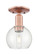 Arcadia One Light Semi-Flush Mount in Antique Copper (405|716-1C-AC-G122-6)