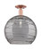 Arcadia One Light Semi-Flush Mount in Antique Copper (405|716-1C-AC-G1213-14SM)