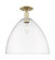 Arcadia One Light Semi-Flush Mount in Antique Brass (405|716-1C-AB-GBD-162)