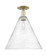 Arcadia One Light Semi-Flush Mount in Antique Brass (405|716-1C-AB-GBC-164)