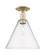 Arcadia One Light Semi-Flush Mount in Antique Brass (405|716-1C-AB-GBC-124)