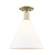 Arcadia One Light Semi-Flush Mount in Antique Brass (405|716-1C-AB-GBC-121)