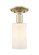Arcadia One Light Semi-Flush Mount in Antique Brass (405|716-1C-AB-G801)