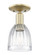 Arcadia One Light Semi-Flush Mount in Antique Brass (405|716-1C-AB-G442)
