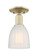 Arcadia One Light Semi-Flush Mount in Antique Brass (405|716-1C-AB-G441)