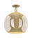 Arcadia One Light Semi-Flush Mount in Antique Brass (405|716-1C-AB-G128-14)