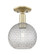 Arcadia One Light Semi-Flush Mount in Antique Brass (405|716-1C-AB-G122C-8CL)