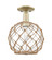 Arcadia One Light Semi-Flush Mount in Antique Brass (405|716-1C-AB-G122-10RB)