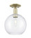 Arcadia One Light Semi-Flush Mount in Antique Brass (405|716-1C-AB-G122-10)
