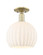 Arcadia One Light Semi-Flush Mount in Antique Brass (405|716-1C-AB-G1217-10WV)