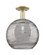 Arcadia One Light Semi-Flush Mount in Antique Brass (405|716-1C-AB-G1213-12SM)