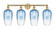 Edison Four Light Bath Vanity in Brushed Brass (405|616-4W-BB-G484-7SB)