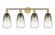 Edison Four Light Bath Vanity in Brushed Brass (405|616-4W-BB-G480-6SL)