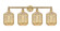 Edison Four Light Bath Vanity in Brushed Brass (405|616-4W-BB-G460-7ME)