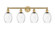 Edison Four Light Bath Vanity in Brushed Brass (405|616-4W-BB-G459-6CL)