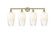 Edison Four Light Bath Vanity in Antique Brass (405|616-4W-AB-G484-7OP)