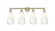Edison Four Light Bath Vanity in Antique Brass (405|616-4W-AB-G480-6OP)