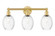 Edison Three Light Bath Vanity in Satin Gold (405|616-3W-SG-G459-6CL)
