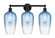 Edison Three Light Bath Vanity in Matte Black (405|616-3W-BK-G484-7SB)