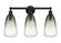 Edison Three Light Bath Vanity in Matte Black (405|616-3W-BK-G480-6SL)